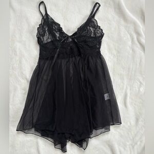 Black lace teddy lingerie